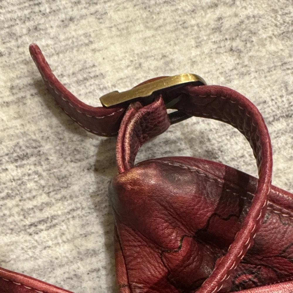 Biacci painted Leather Floral Red and Orange Women's Bag